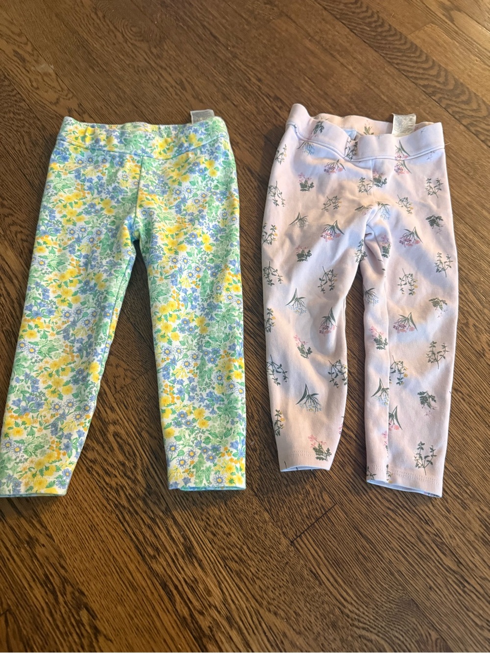 Janie and Jack Floral Toddler Leggings - Yellow, Green & Light Blue